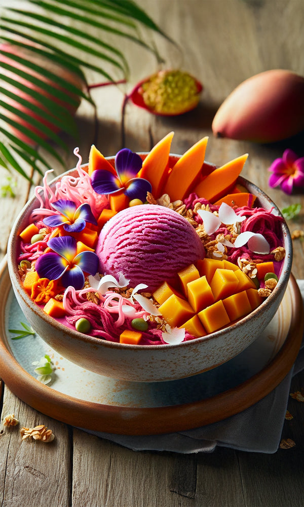 Pitaya + Carrots + Mango Cream Sorbet